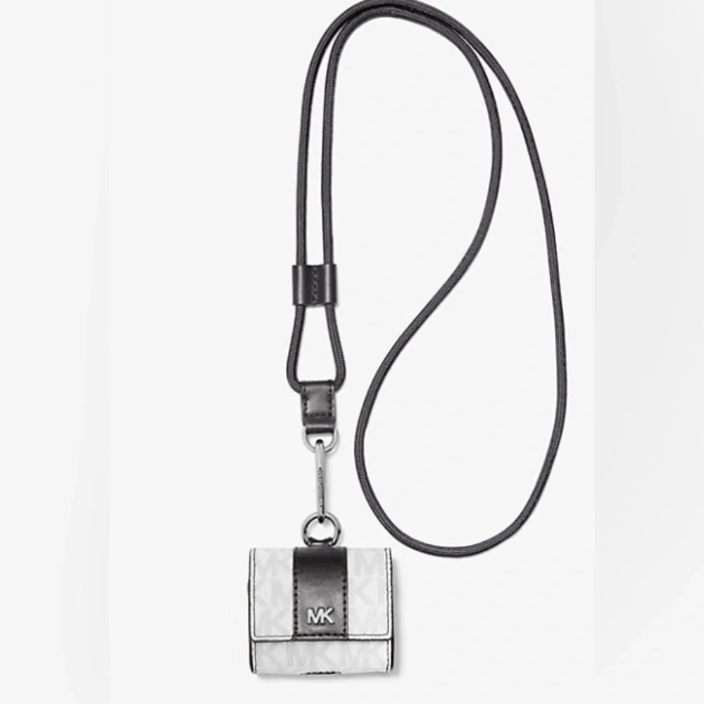 MICHAEL KORS Hudson Logo Lanyard Case for Apple AirPods Pro - Bright White